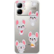Прозорий чохол BoxFace Infinix Smart 20 с 3D-глазками Mouse