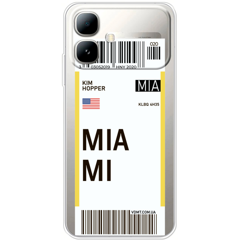 Прозорий чохол BoxFace Infinix Smart 20 Ticket Miami