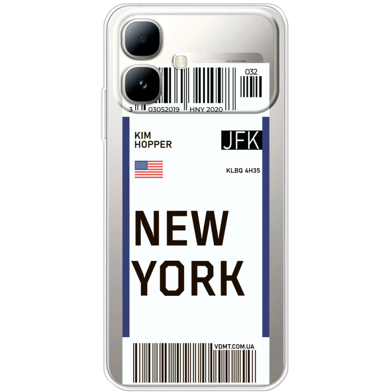 Прозорий чохол BoxFace Infinix Smart 20 Ticket New York