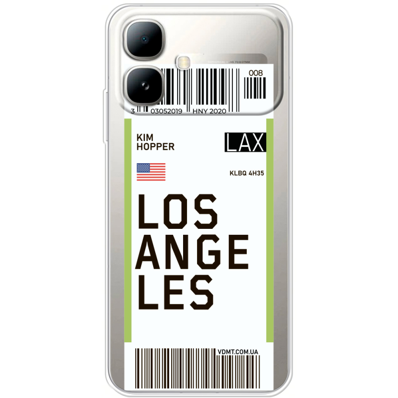 Прозорий чохол BoxFace Infinix Smart 20 Ticket Los Angeles