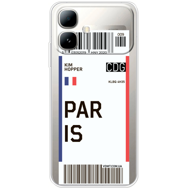 Прозорий чохол BoxFace Infinix Smart 20 Ticket Paris