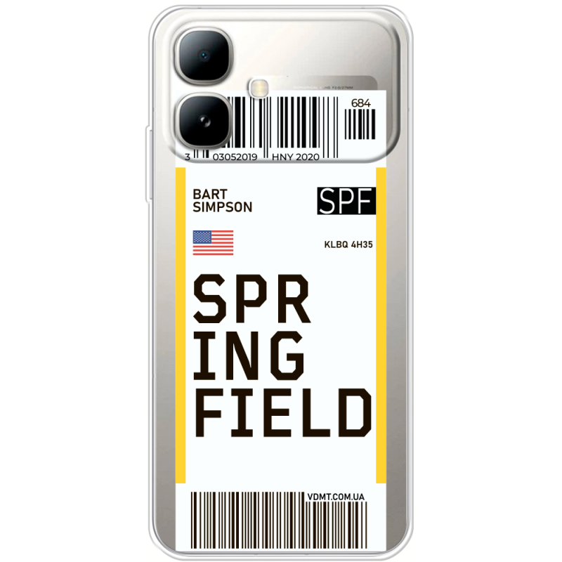 Прозорий чохол BoxFace Infinix Smart 20 Ticket Springfield