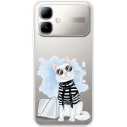 Прозорий чохол BoxFace Infinix Smart 20 Cat Style