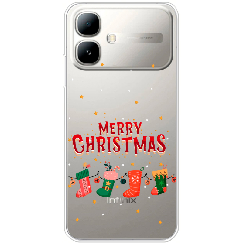Прозорий чохол BoxFace Infinix Smart 20 Merry Christmas