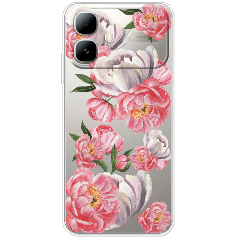 Прозорий чохол BoxFace Infinix Smart 20 Peony Watercolor Style