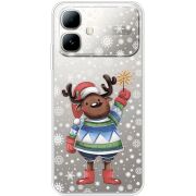 Прозорий чохол BoxFace Infinix Smart 20 Christmas Deer with Snow