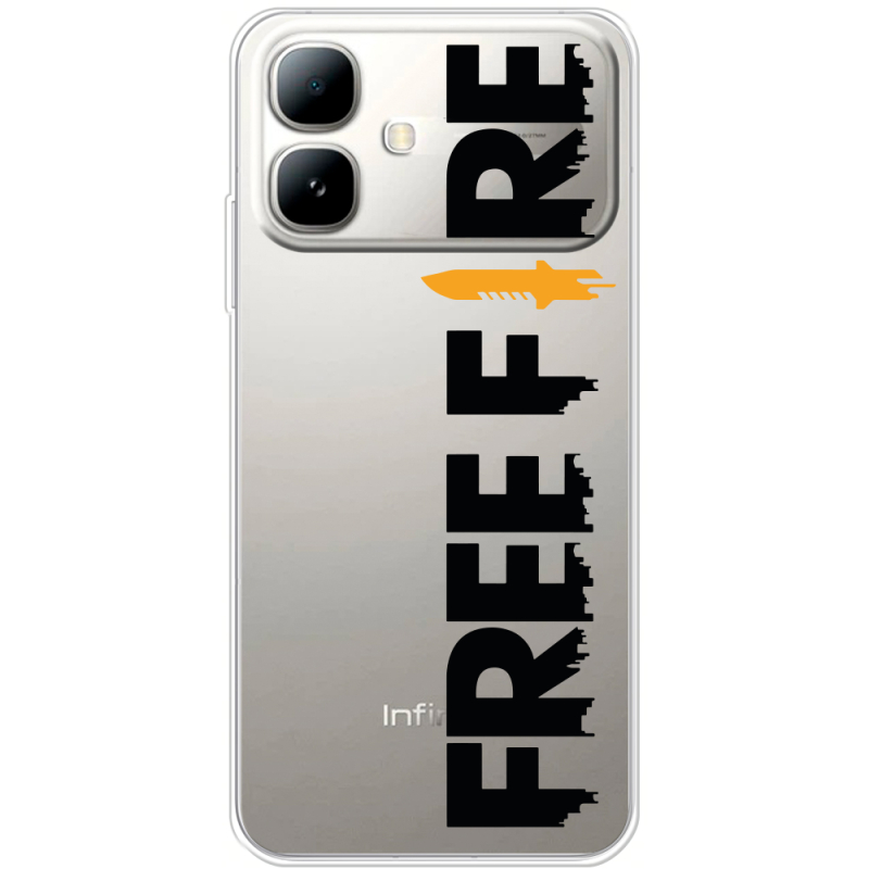 Прозорий чохол BoxFace Infinix Smart 20 Free Fire Black Logo