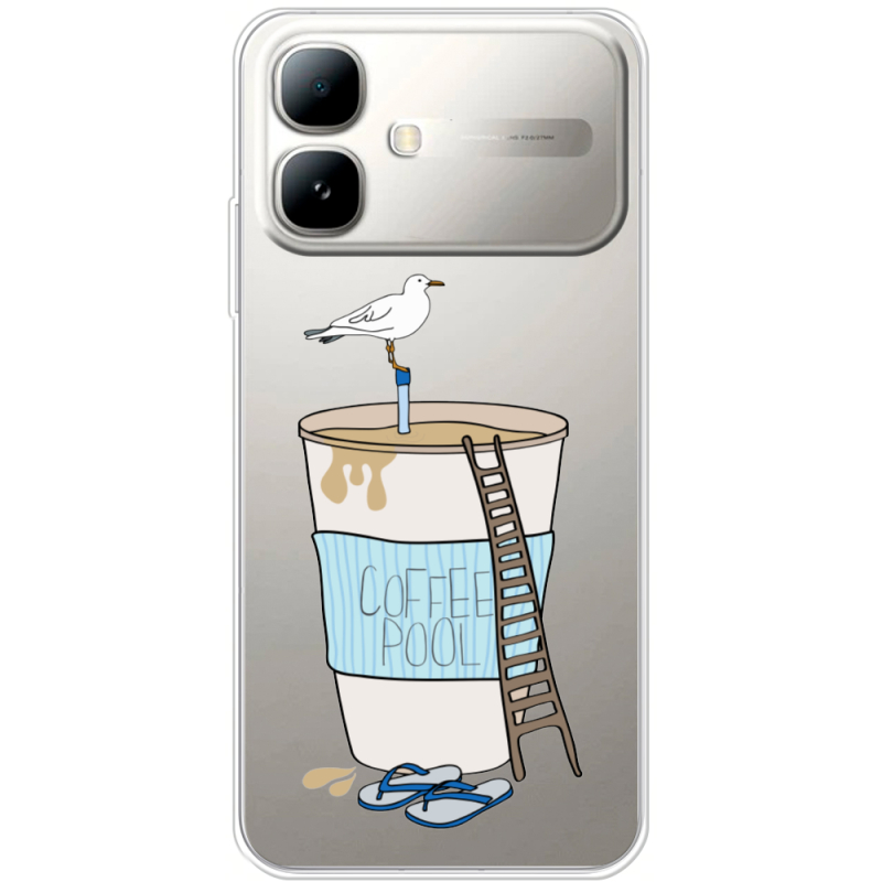 Прозорий чохол BoxFace Infinix Smart 20 Segull in Cofee Pool