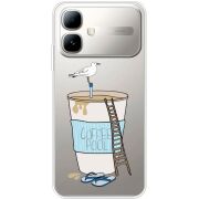 Прозорий чохол BoxFace Infinix Smart 20 Segull in Cofee Pool