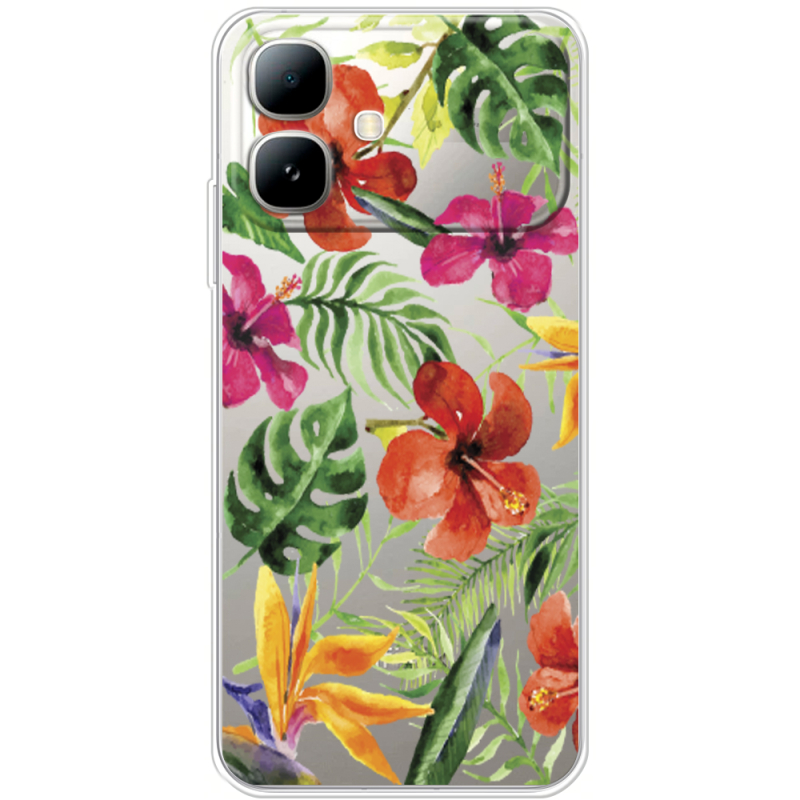 Прозорий чохол BoxFace Infinix Smart 20 Tropical Flowers