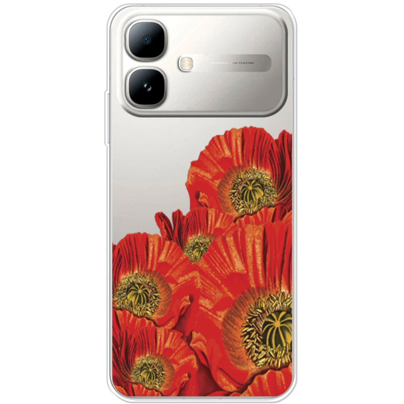 Прозорий чохол BoxFace Infinix Smart 20 Red Poppies