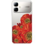 Прозорий чохол BoxFace Infinix Smart 20 Red Poppies