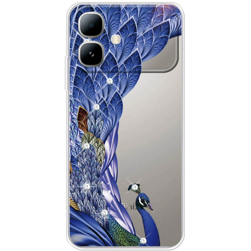 Чохол зі стразами Infinix Smart 20 Peafowl
