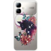 Чохол зі стразами Infinix Smart 20 Cat in Flowers