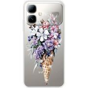 Чохол зі стразами Infinix Smart 20 Ice Cream Flowers