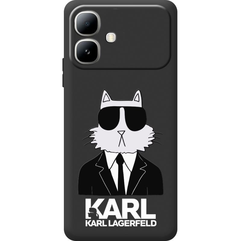 Чорний чохол BoxFace Infinix Smart 20 Cat in Black