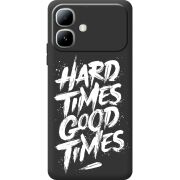 Чорний чохол BoxFace Infinix Smart 20 Hard Times Good Times