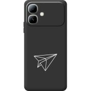 Чорний чохол BoxFace Infinix Smart 20 Paper Plane
