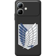 Чорний чохол BoxFace Infinix Smart 20 Атака Титанов Крылья Свободы