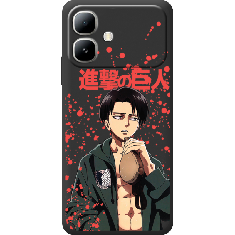 Чорний чохол BoxFace Infinix Smart 20 Атака Титанов Леви