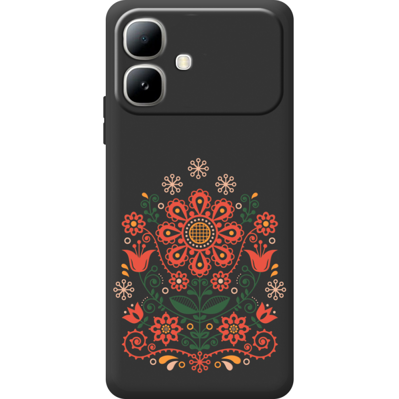 Чорний чохол BoxFace Infinix Smart 20 Ukrainian Ornament