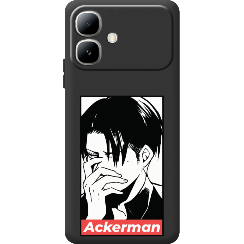 Чорний чохол BoxFace Infinix Smart 20 Attack On Titan - Ackerman