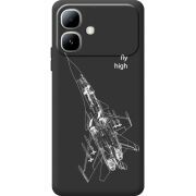 Чорний чохол BoxFace Infinix Smart 20 Військовий літак