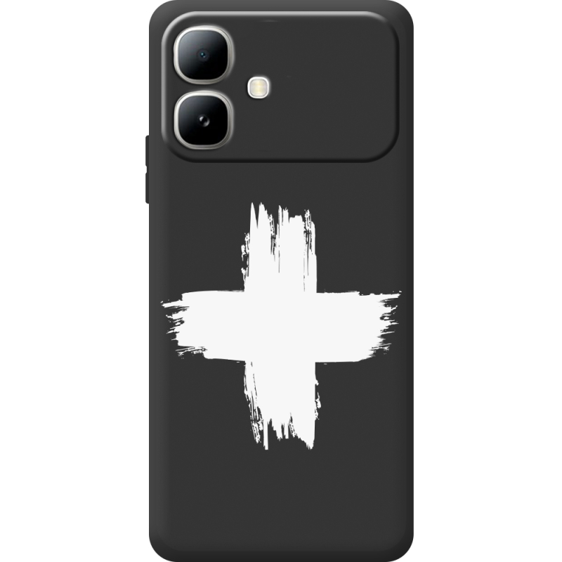 Чорний чохол BoxFace Infinix Smart 20 Білий хрест ЗСУ