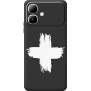 Чорний чохол BoxFace Infinix Smart 20 Білий хрест ЗСУ