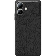 Чорний чохол BoxFace Infinix Smart 20 Leaves
