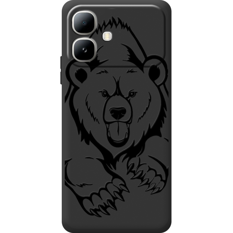 Чорний чохол BoxFace Infinix Smart 20 Grizzly Bear