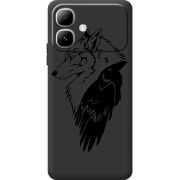 Чорний чохол BoxFace Infinix Smart 20 Wolf and Raven