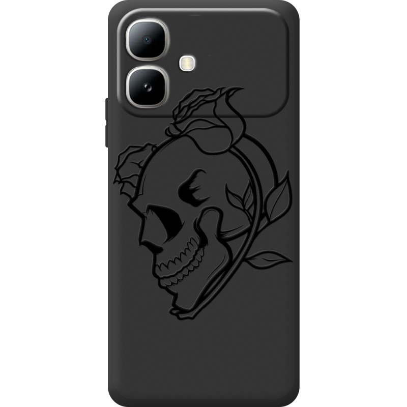 Чорний чохол BoxFace Infinix Smart 20 Skull and Roses
