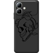 Чорний чохол BoxFace Infinix Smart 20 Skull and Roses