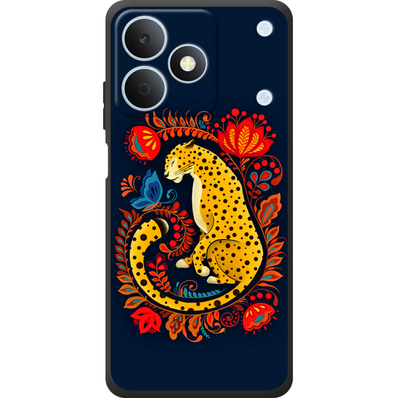 Чохол BoxFace Realme Note 80 Petrykivka Leopard