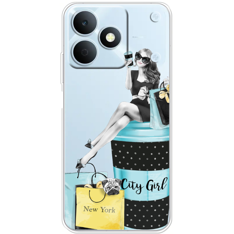 Прозорий чохол BoxFace Realme Note 80 City Girl