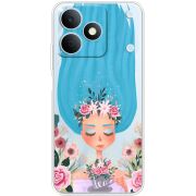 Прозорий чохол BoxFace Realme Note 80 Blue Hair