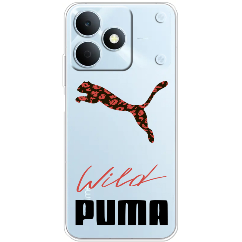 Прозорий чохол BoxFace Realme Note 80 Wild Cat