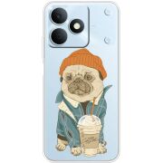 Прозорий чохол BoxFace Realme Note 80 Dog Coffeeman