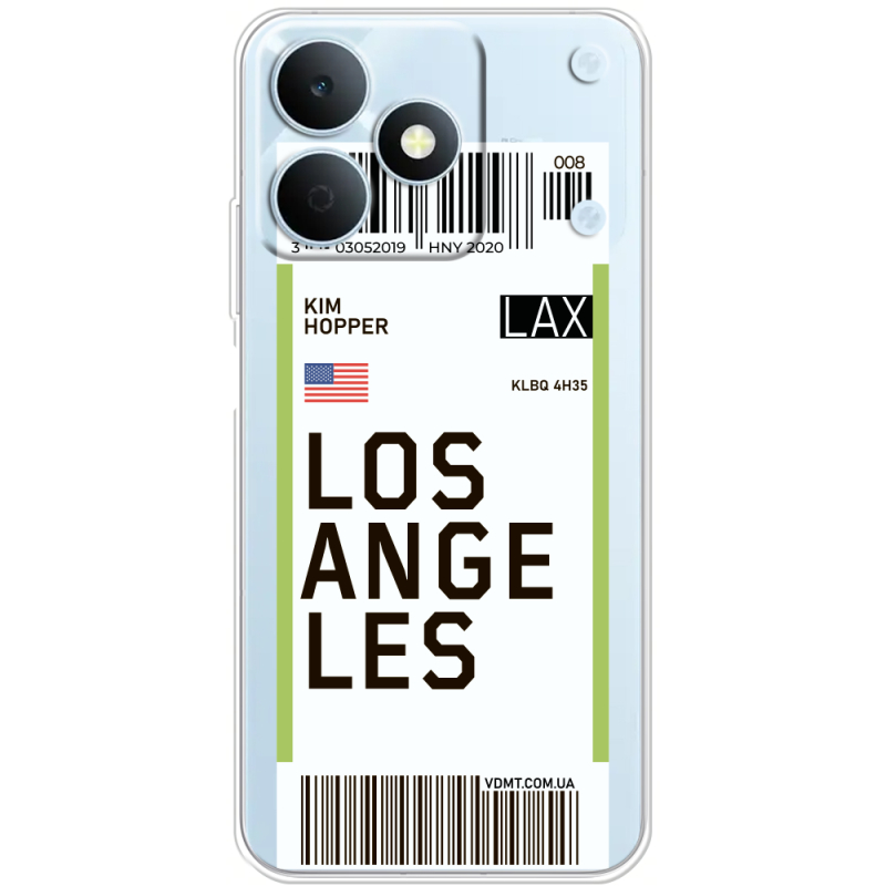 Прозорий чохол BoxFace Realme Note 80 Ticket Los Angeles
