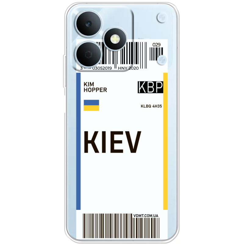 Прозорий чохол BoxFace Realme Note 80 Ticket Kiev