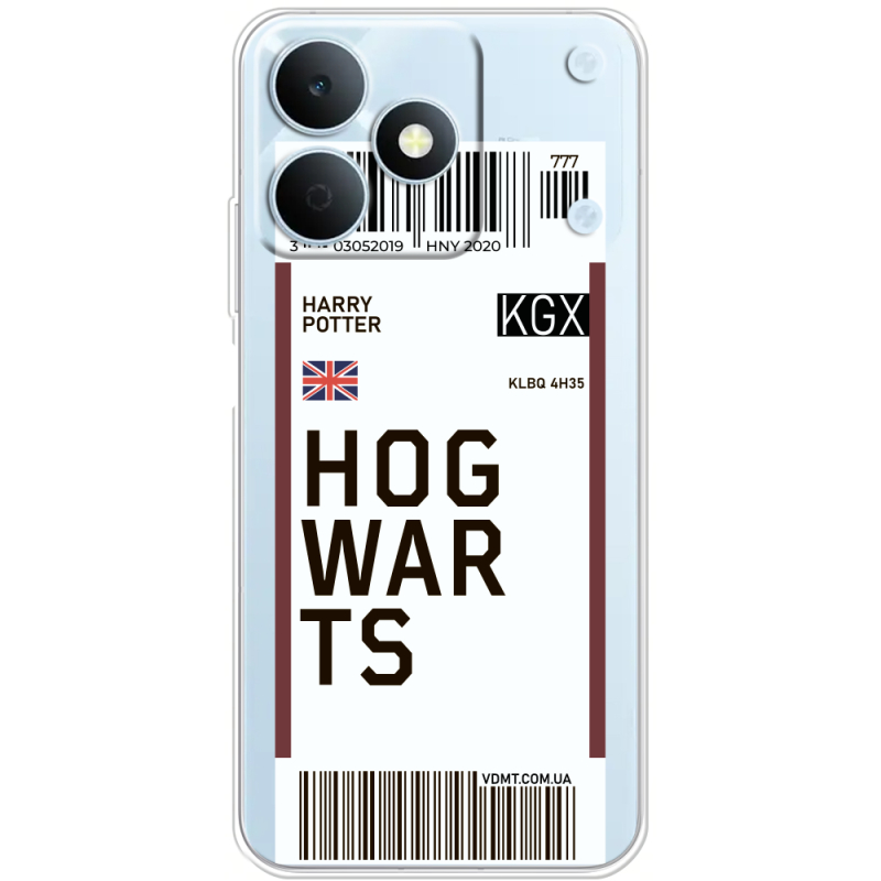 Прозорий чохол BoxFace Realme Note 80 Ticket Hogwarts