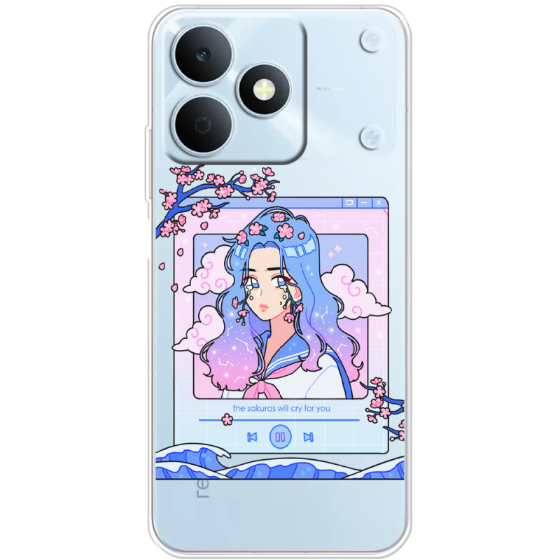 Прозорий чохол BoxFace Realme Note 80 The Sakuras Will Cry For You