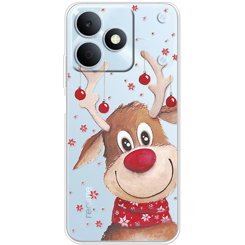 Прозорий чохол BoxFace Realme Note 80 Winter Deer