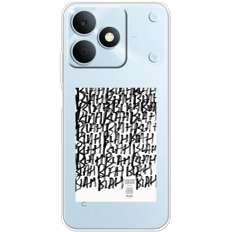Прозорий чохол BoxFace Realme Note 80 Blah Blah