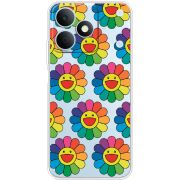 Прозорий чохол BoxFace Realme Note 80 Hippie Flowers