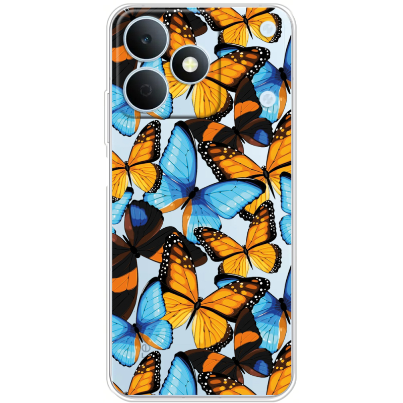 Прозорий чохол BoxFace Realme Note 80 Butterfly Morpho