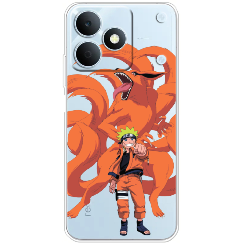 Прозорий чохол BoxFace Realme Note 80 Naruto and Kurama