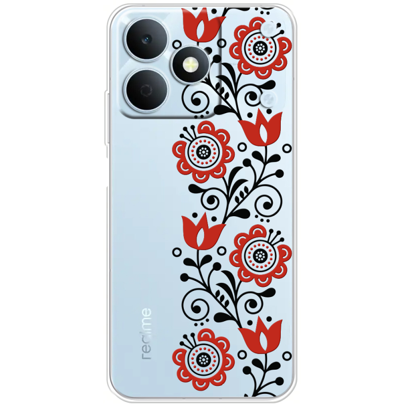 Прозорий чохол BoxFace Realme Note 80 Ethno Ornament