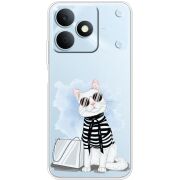 Прозорий чохол BoxFace Realme Note 80 Cat Style